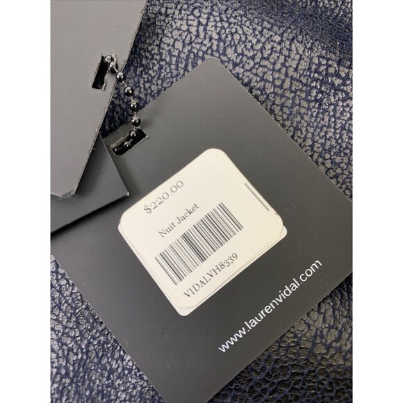 New Tags Lauren Vidal Nuit Faux Fur Jacket Luna Faux Leather Lined Womens Small - Picture 8 of 15